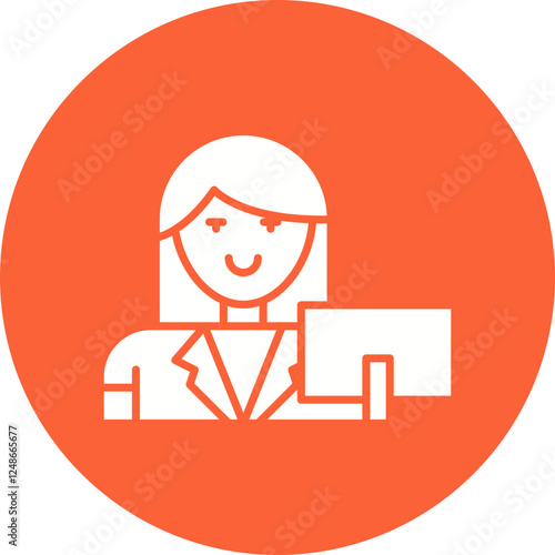 Cashier icon single vector illustration