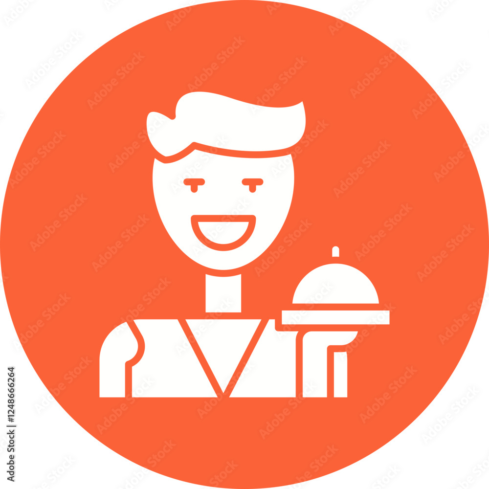 Waiter icon single vector illustration Waiter icon single vector illustration
