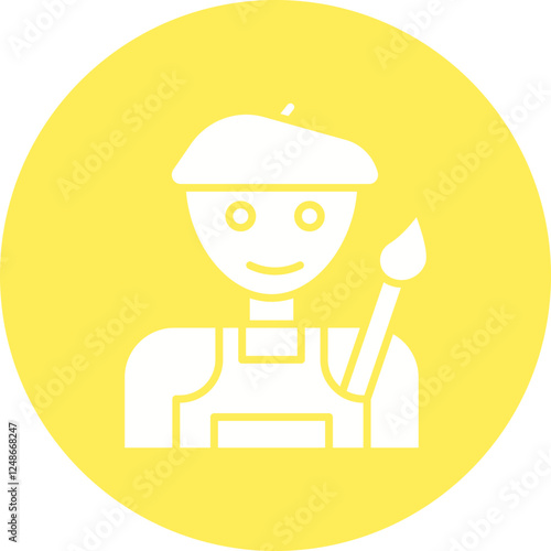 Painter icon single vector illustration