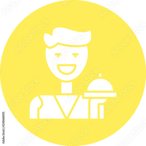 Waiter icon single vector illustration