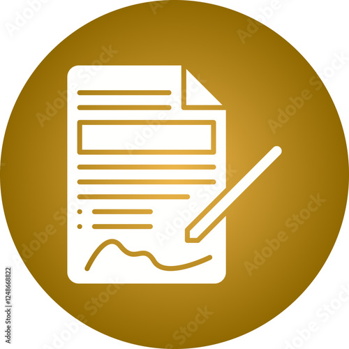 Contract icon single vector illustration