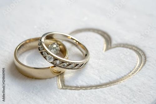 Wedding Rings and Heart