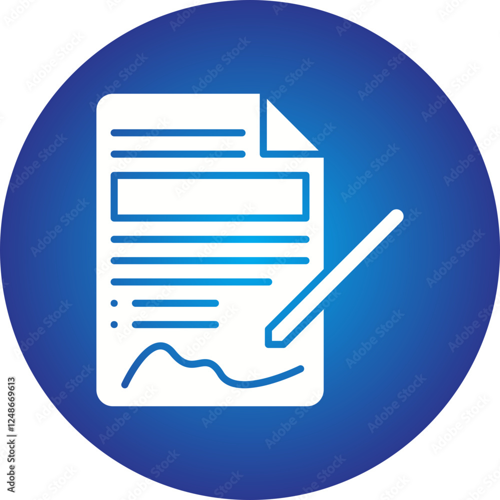 Contract icon single vector illustration