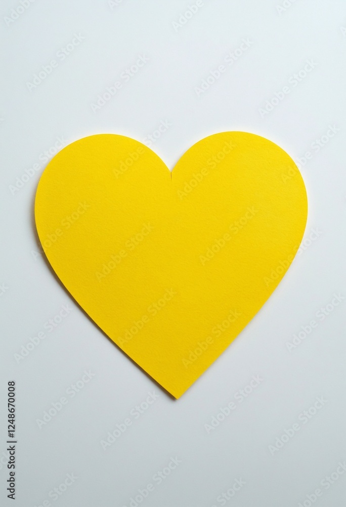 Royal yellow plain heart for valentine in white background Royal yellow plain heart for valentine in white background