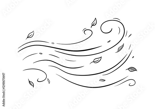 wind digital illustration drawing isolated