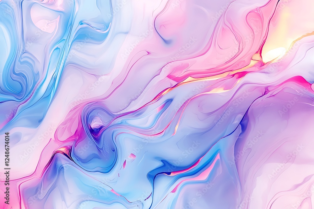 Fototapeta premium Marble ink colorful Blue marble pattern texture abstract background Can be used for background or wallpaper