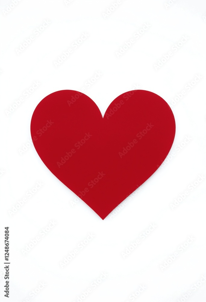 Royal red plain heart for valentine in white background Royal red plain heart for valentine in white background