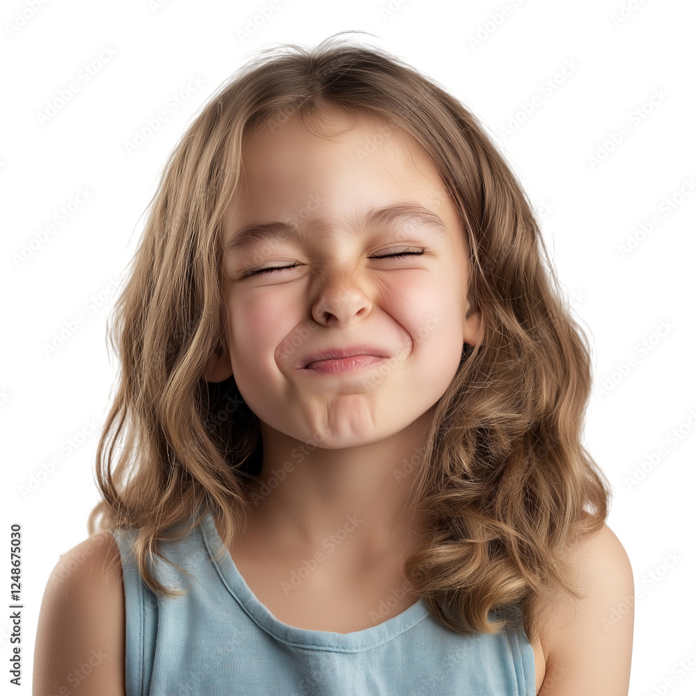 mischievous Caucasian girl winking isolated on transparent white background mischievous Caucasian girl winking isolated on transparent white background