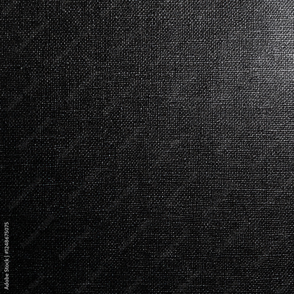 Detailed Black Solid Linen Fabric Texture Background for Design Projects, Interior Decor and Fashion Textiles Use in Simple, Elegant, Modern Style