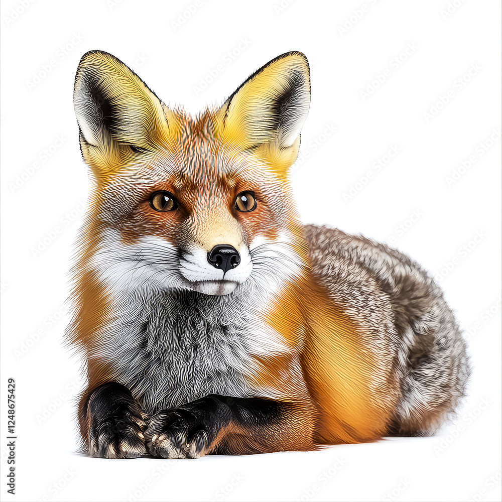 Fototapeta premium Majestic Red Fox: A Stunning Wildlife Portrait