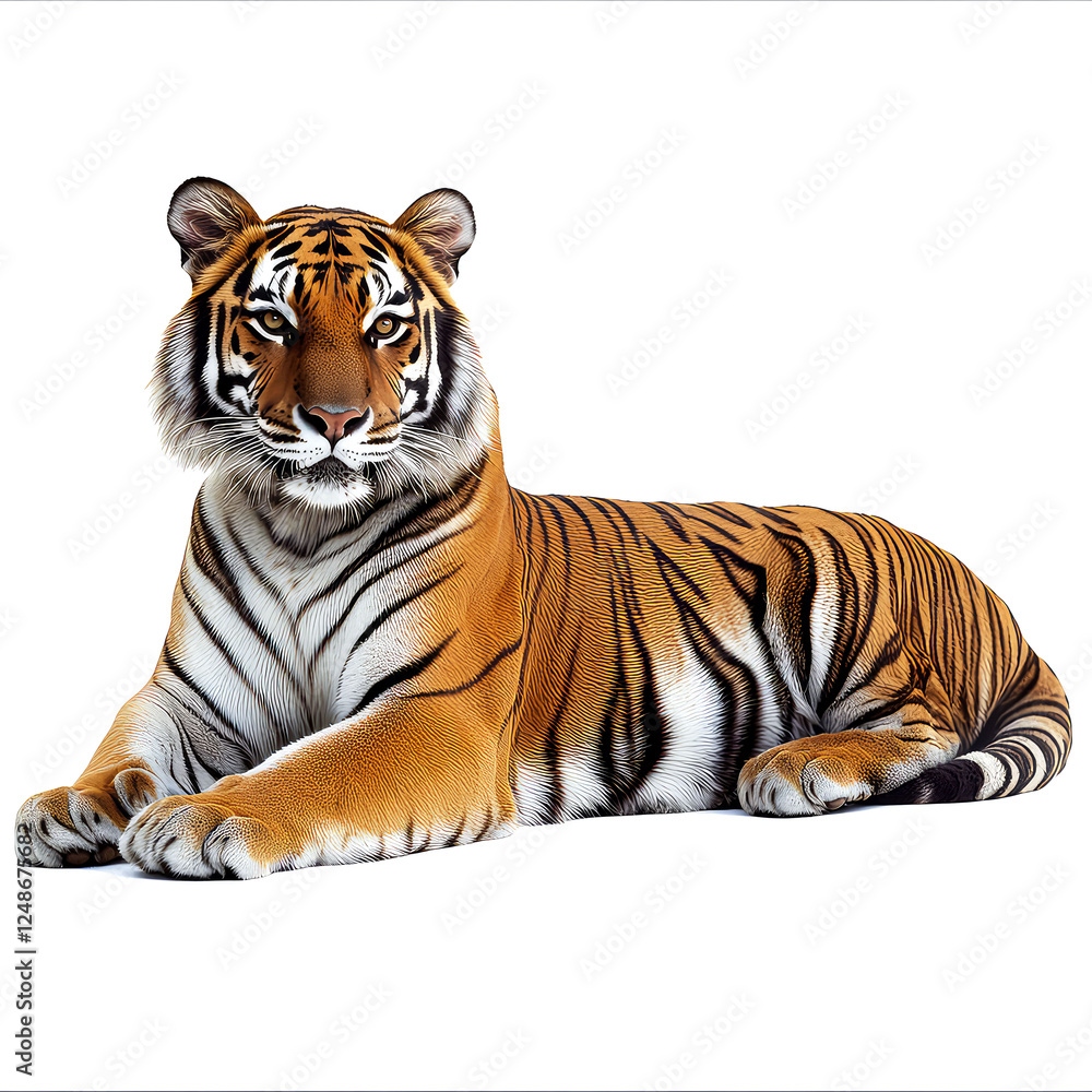 Obraz premium Majestic Tiger: A Stunning Portrait of a Powerful Wild Cat