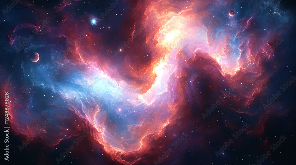 Fototapeta premium A breathtaking collection of cosmic-themed visuals