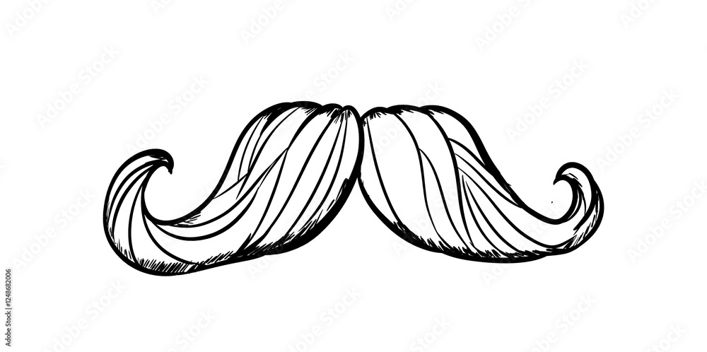 mustache digital illustration drawing isolated mustache digital illustration drawing isolated