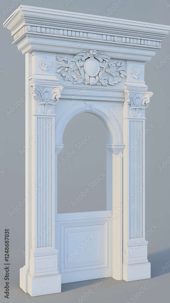 Elegant white architectural arch design