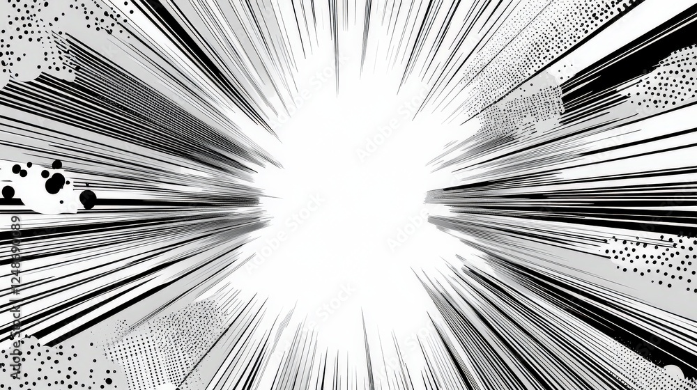 Fototapeta premium Dynamic Black and White Graphic Design with Stunning Visual Effects