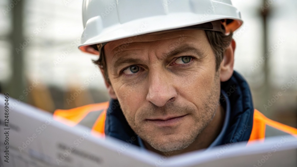 The inspectors thoughtful expression is highlighted in a medium closeup showing creases of experience around their eyes and forehead while their finger lightly traces the outline The inspectors thoughtful expression is highlighted in a medium closeup showing creases of experience around their eyes and forehead while their finger lightly traces the outline