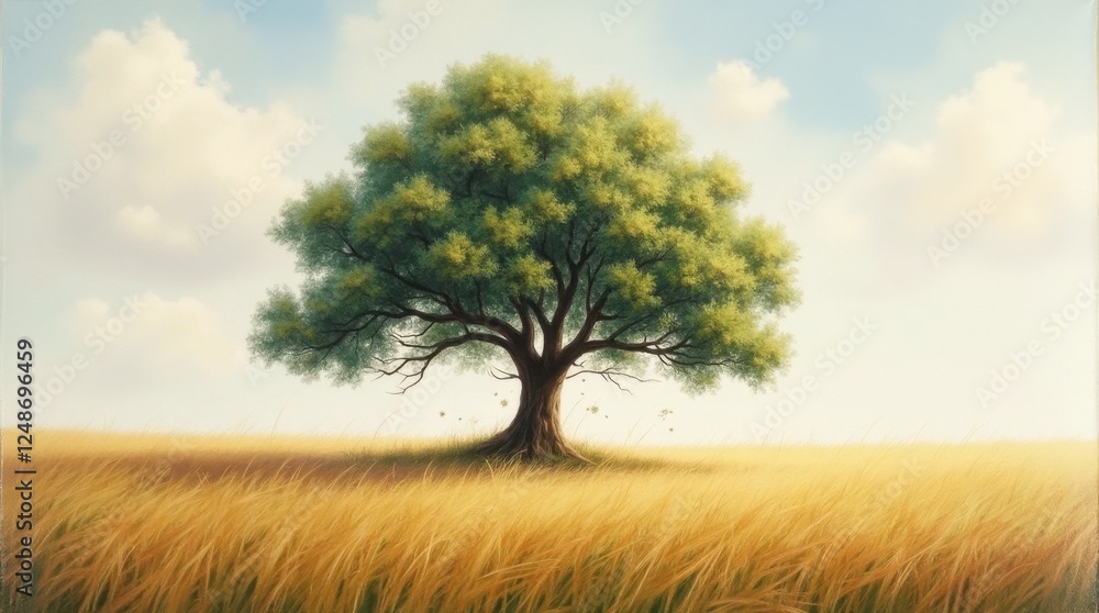Majestic Tree Oil Painting Collage Majestic Tree Oil Painting Collage