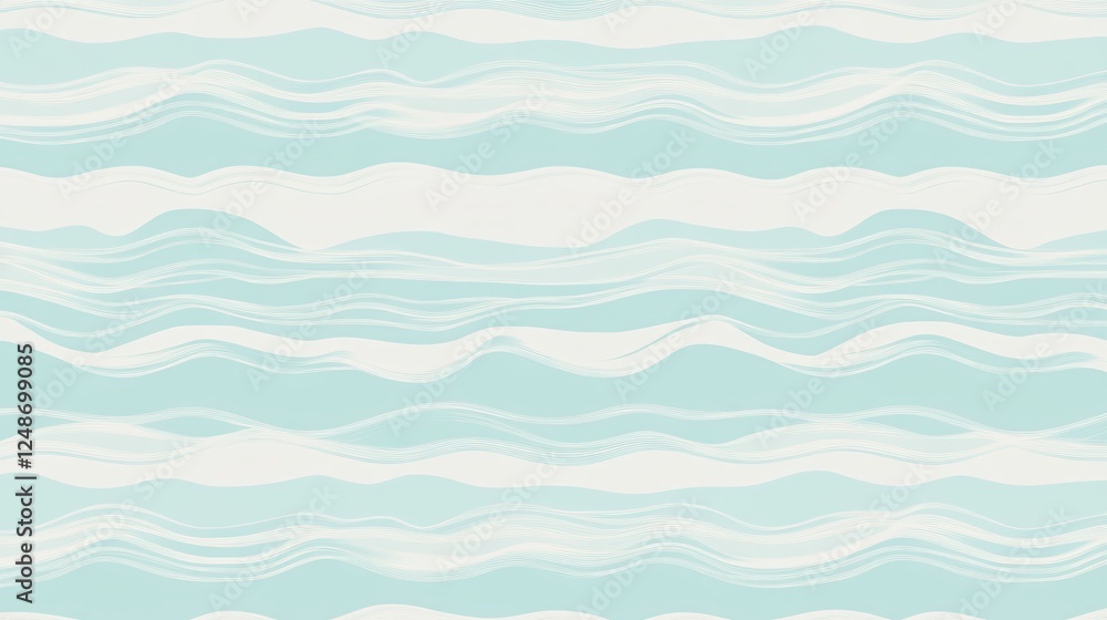 Soft Pastel Blue Waves Seamless Pattern for Backgrounds and Textiles in a Minimalist Style Soft Pastel Blue Waves Seamless Pattern for Backgrounds and Textiles in a Minimalist Style