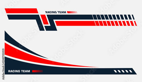 Set of simple and unique car stripes. Car race stripes. Racing sticker design. Graphic sport decal vinyl element. Automobile decoration. Racing design vector element