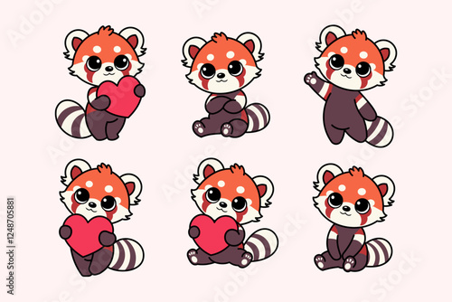 Red PandaCute Red Panda Illustration Clipart