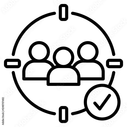 target audience single icon