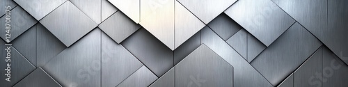 Modern Abstract Overlapping Diamond Metal Texture Background