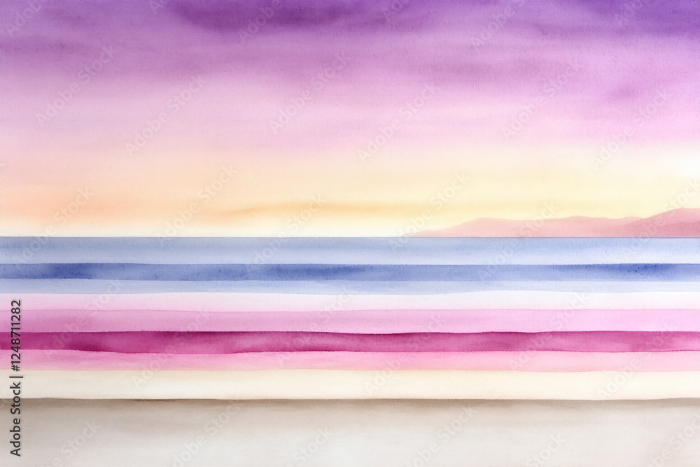 Obraz premium soft lavender gradient watercolor scene