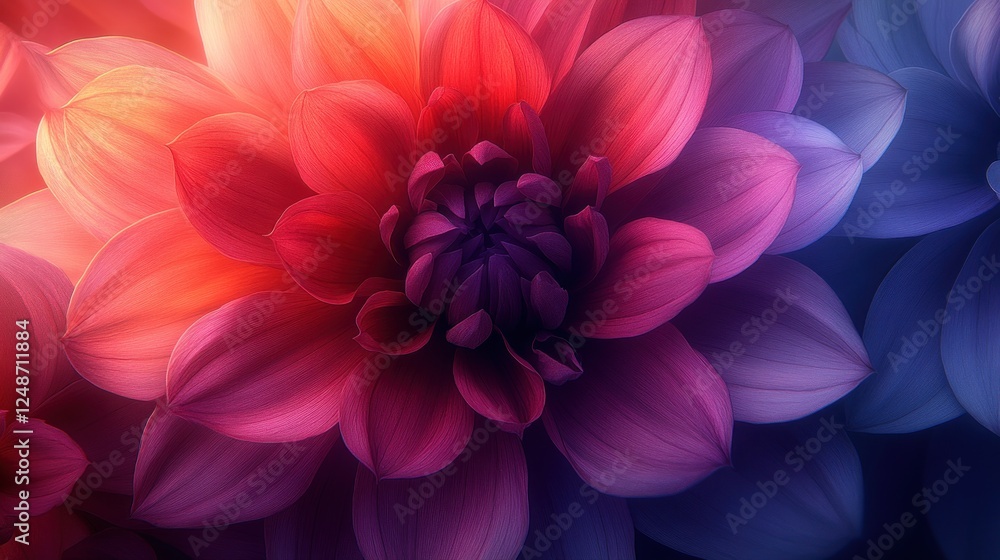 Obraz premium Close-up vibrant dahlia flower.