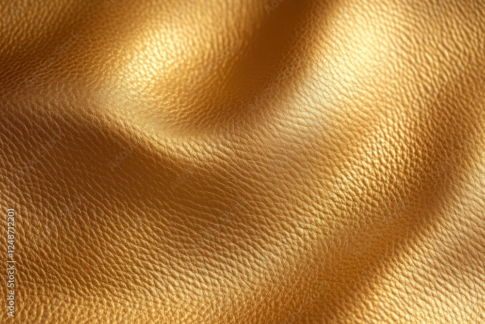 Luxurious Golden Leather Texture Background with Glossy Finish Luxurious Golden Leather Texture Background with Glossy Finish