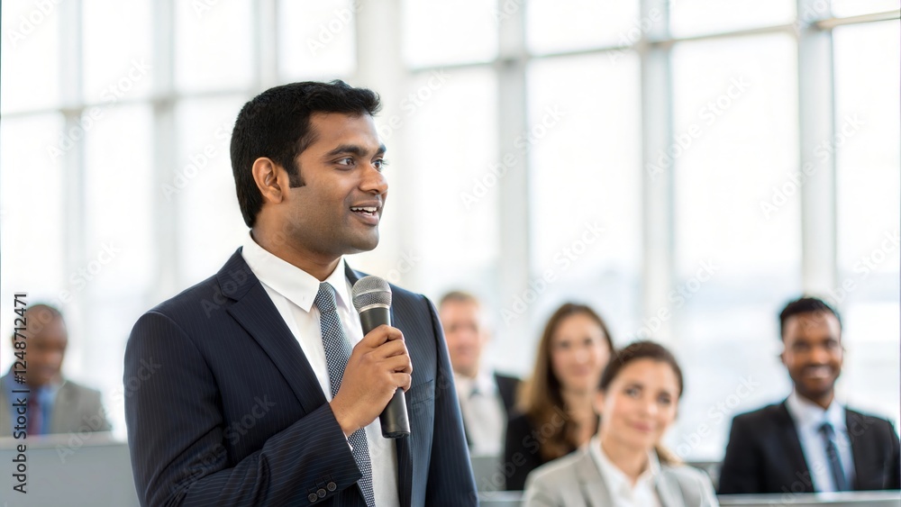 Indian Corporate Speaker Addressing Audience
Indian Corporate Speaker Addressing Audience