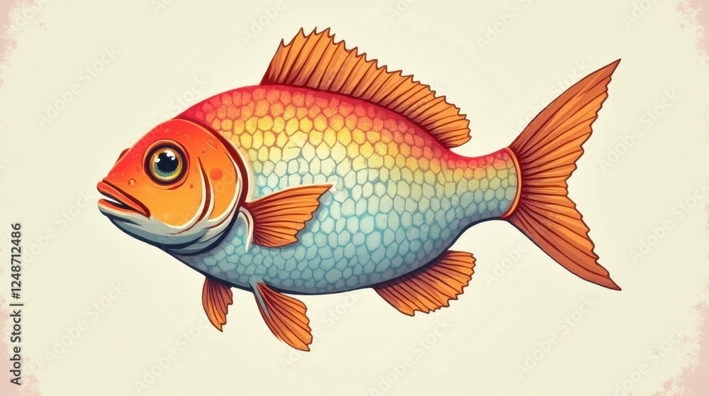 Fototapeta premium Colorful Fish Digital Art