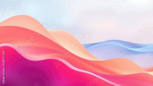 Soft wave colors in abstract texture background, fluid dynamics, calming ocean waves
