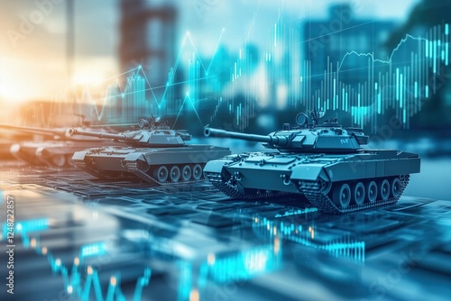 Military tanks representing defense industry and stock market investment