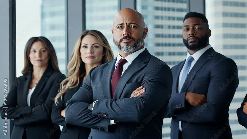 A team of professionals from various backgrounds collaborating in a contemporary office setting. A team of professionals from various backgrounds collaborating in a contemporary office setting.
