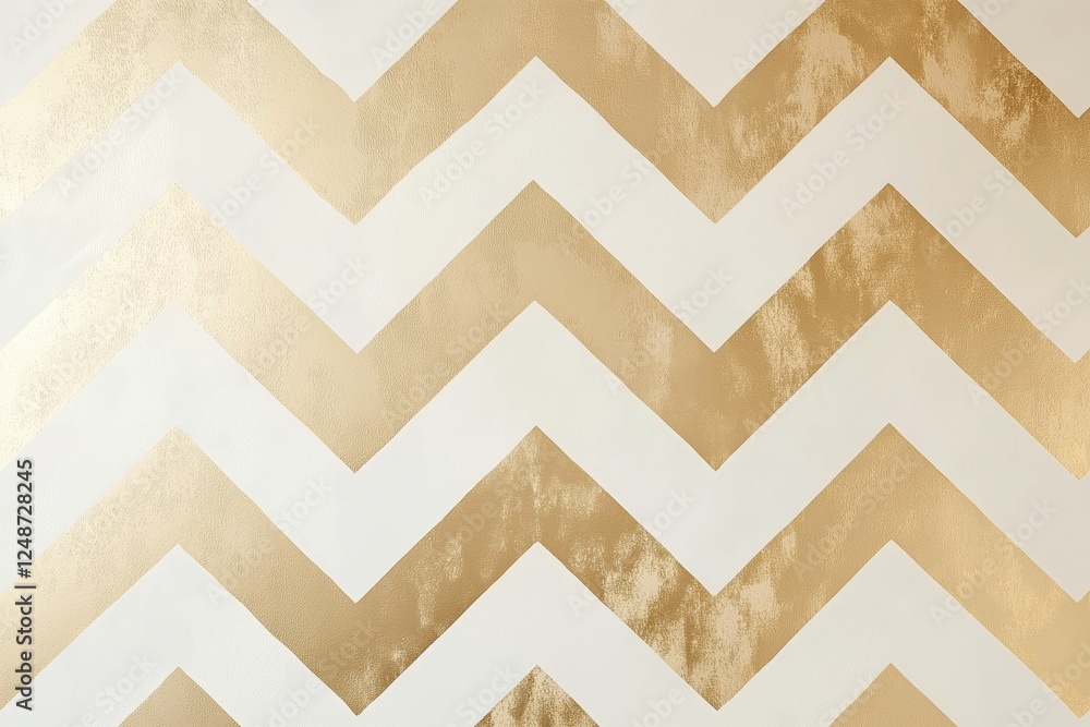 Elegant gold and white chevron pattern on textile background for interior design Elegant gold and white chevron pattern on textile background for interior design