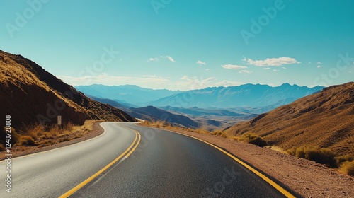 Serpentine mountain road with tight curves, adrenalinefilled driving experience, breathtaking altitude, highstakes adventure travel photo