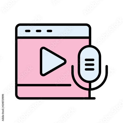 Podcast Playlist Icon Design