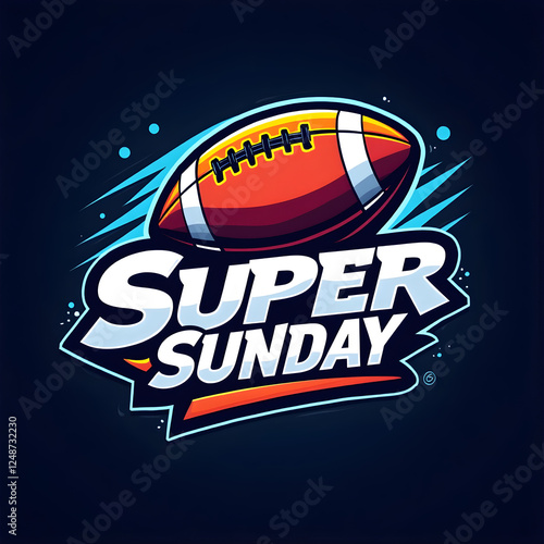 Exciting Super Sunday Football Game Day Illustration with Dynamic Design