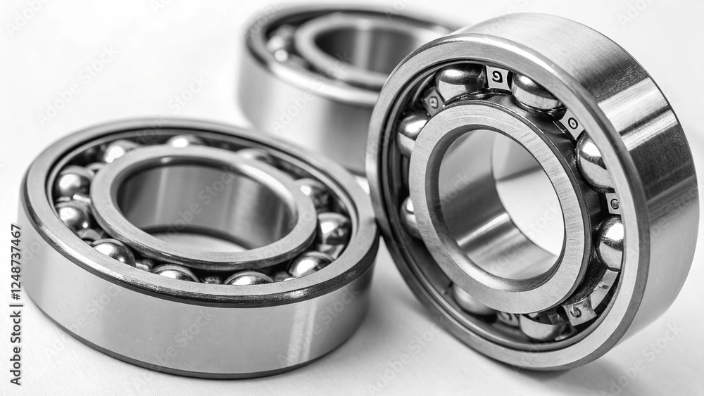 Precision Steel Ball Bearings: Industrial Strength, Close-Up Macro Photography of Gleaming Chrome Precision Steel Ball Bearings: Industrial Strength, Close-Up Macro Photography of Gleaming Chrome