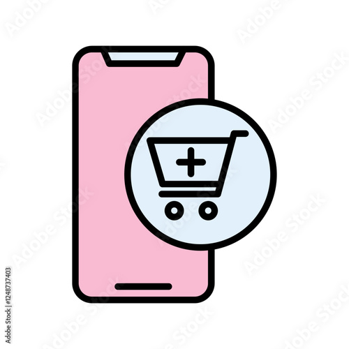 Mobile Shopping Icon Design