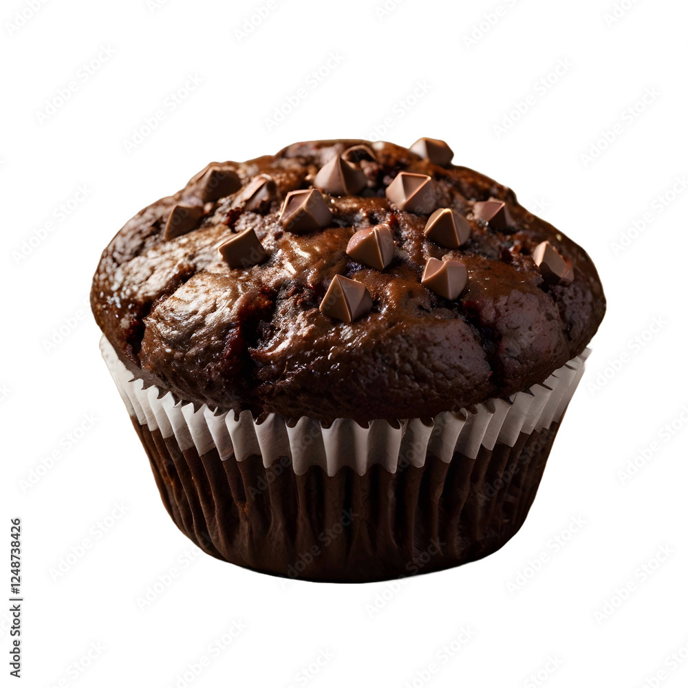 Chocolate muffin cupcake dessert isolated on transparent png background Chocolate muffin cupcake dessert isolated on transparent png background