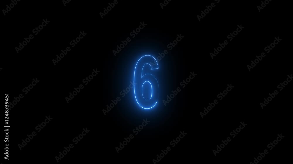 Neon number 6 with alpha channel, neon numbers, Bright neon glowing number 6, light pink blue color symbol, Energy Neon Blue Number One 6 Animation. Neon number 6 with alpha channel, neon numbers, Bright neon glowing number 6, light pink blue color symbol, Energy Neon Blue Number One 6 Animation.