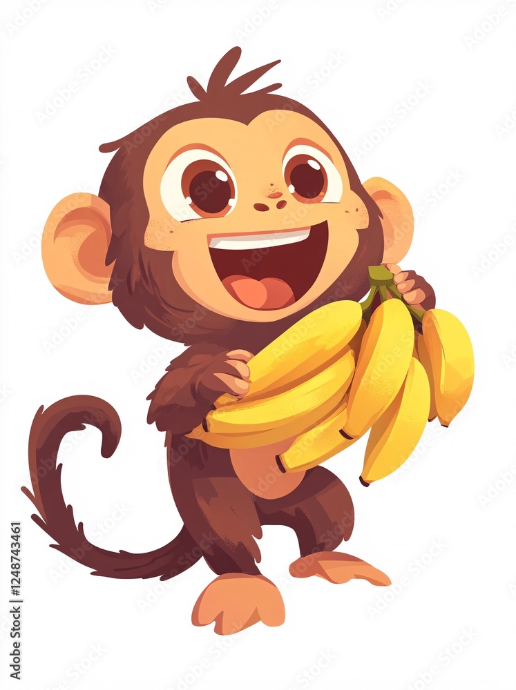 Obraz premium cartoon on black background