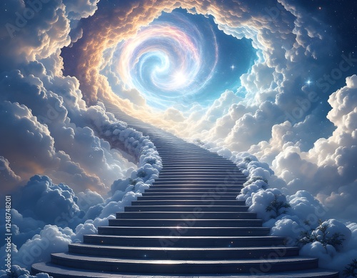Stairway Leading Up To Heavenly Sky