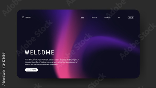 fluid gradient landing page website design	