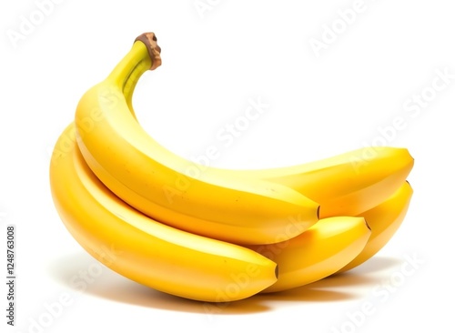 an image of a bunch of bananas on a white background, there is a bunch of bananas that are on a white surface photo