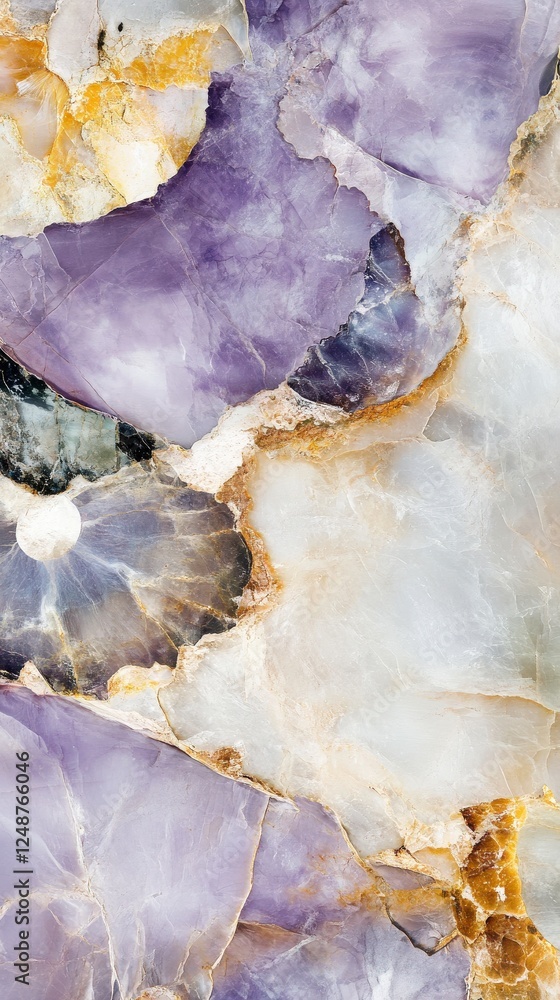 Obraz premium Stunning Purple and Gold Stone Design for Modern Architecture