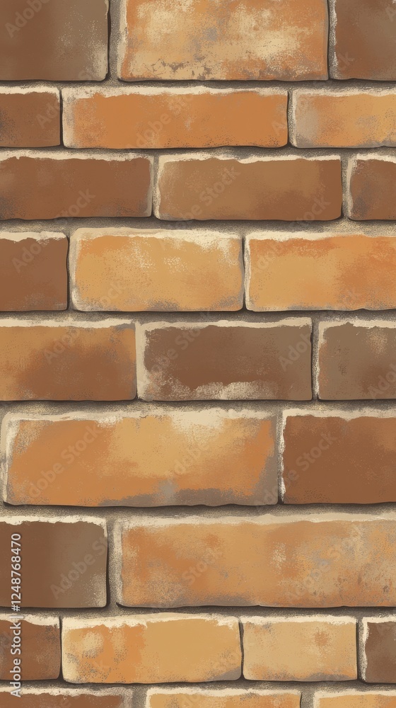 Obraz premium Stunning Aged Brick Wall Texture - Rustic Brickwork Design