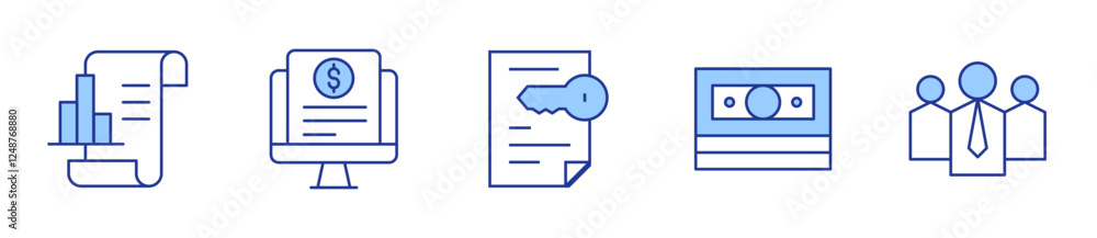 analytics, accounting, contract, money, leader. Icon vector illustration. Line Duotone style. Editable stroke analytics, accounting, contract, money, leader. Icon vector illustration. Line Duotone style. Editable stroke