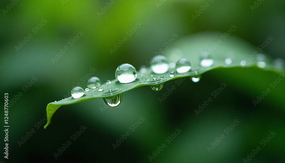 Water droplets on a single leaf for blogs, environmental awareness, and eco-designs Water droplets on a single leaf for blogs, environmental awareness, and eco-designs